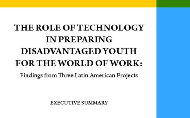 Learning Series #7: The Role of Technology in Preparing Disadvantaged Youth for the World of Work Cover