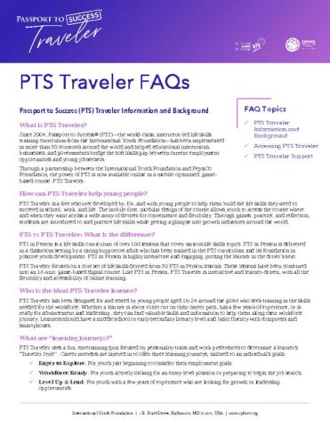 Passport to Success Traveler FAQ cover