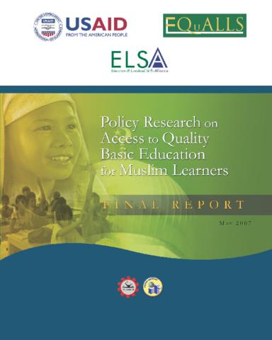 Policy Research on Access to Quality Basic Education for Muslim Learners Cover